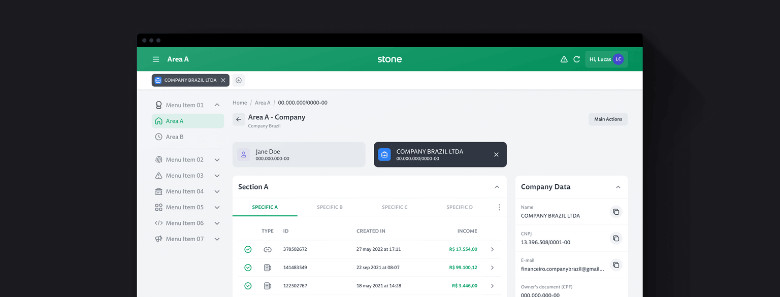 Stone Admin · Stone — cover